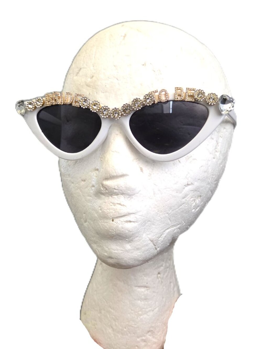 Women's Bride to Be Gem Stone Trim Sunglasses Bachelorette Party Sunglasses